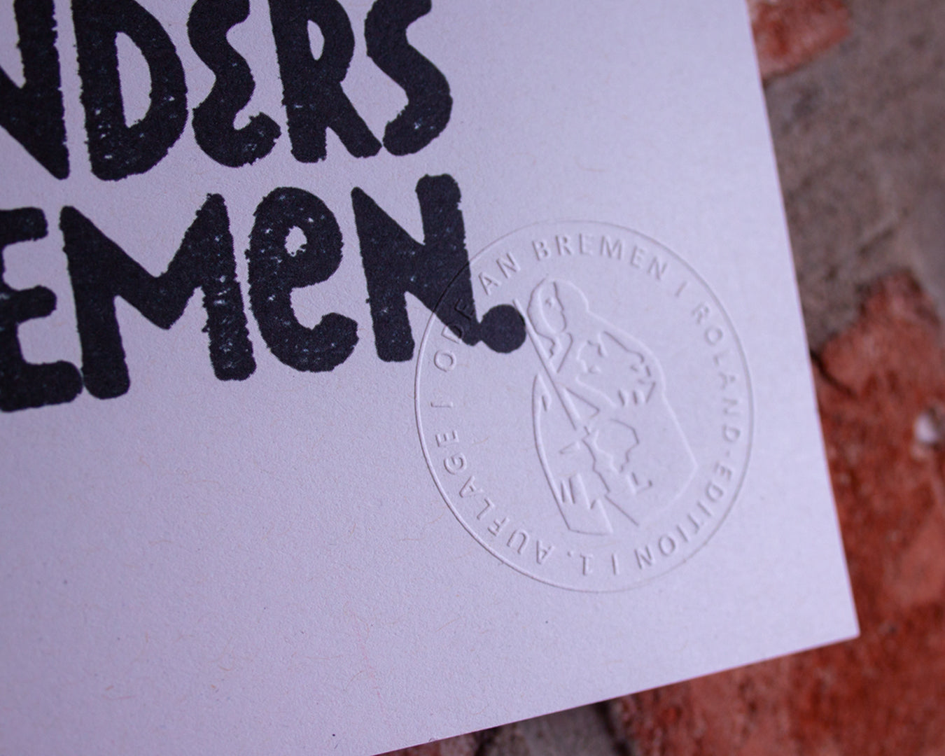 Ode an Bremen - DIN A2 - Roland Edition (schwarz)