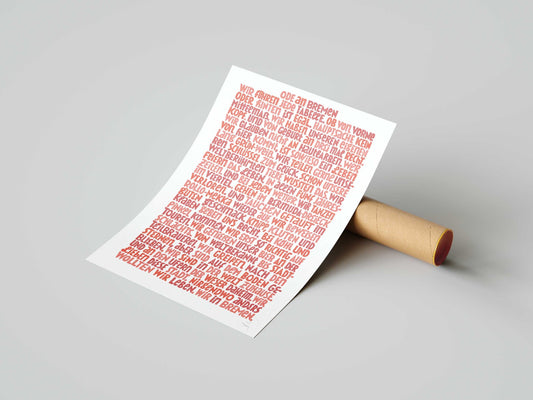 Ode an Bremen - DIN A3 - Stadtmusikanten Edition (rot)